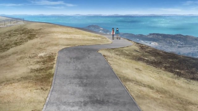 View of Volcanic Crater and Mt. Fuji from Summit